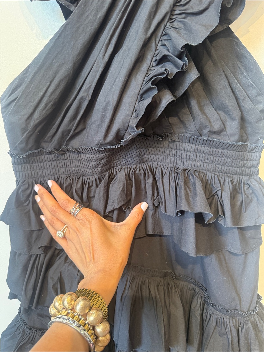 Ulla Johnson black ruffle maxi size 14 - Picture 8 of 11
